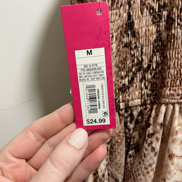 Medium Dress. NWT. Xhilaration. Multi Color - Blush Base with Sparkle. - Picture 6 of 6